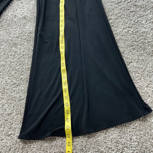 Clara Sunwoo Women's Large Black Wide-Leg High-Waisted Pants Polyester/Spandex - Picture 10 of 10